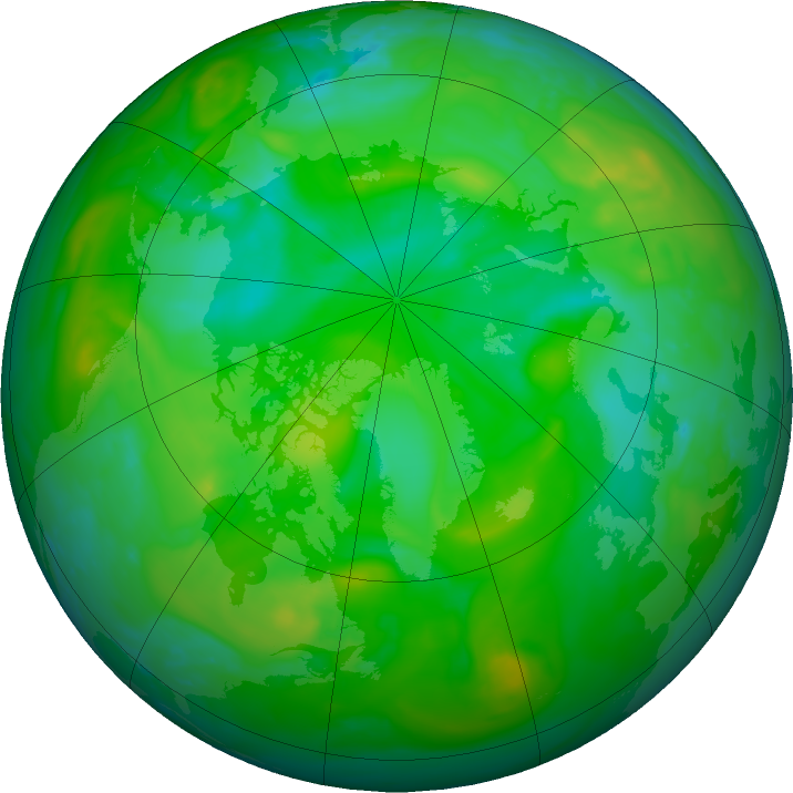 Arctic ozone map for 16 July 2021